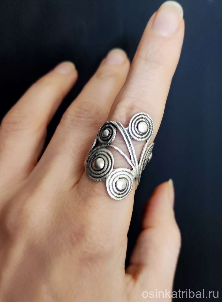 Кольцо в племенном стиле мяо 
