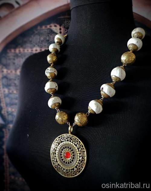Тибетское ожерелье "Золотая молитва"
