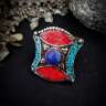Непальский перстень "Мудрость" красный - Непальский перстень "Мудрость" красный